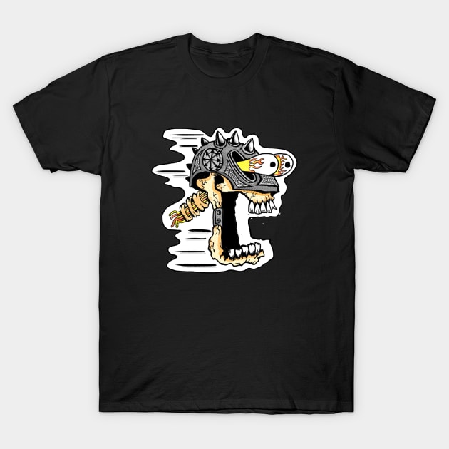 Flyin’ Skull 1 T-Shirt by PungentBasementArt